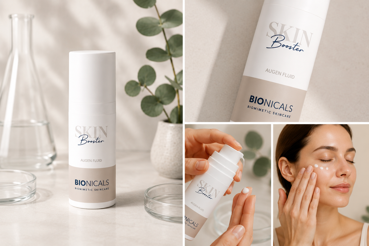 Skin Booster Augenfluid gegen geschwollene Augen und Augenschatten
