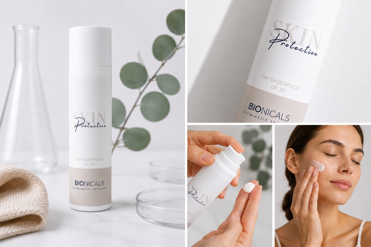 BIONICALS Skin Protection CMI° Tagespflege LSF 30 mit CMI-Technologie, Schutz vor UVA- und UVB-Strahlung, blauem Licht, freien Radikalen und Pigmentflecken für eine starke Hautbarriere