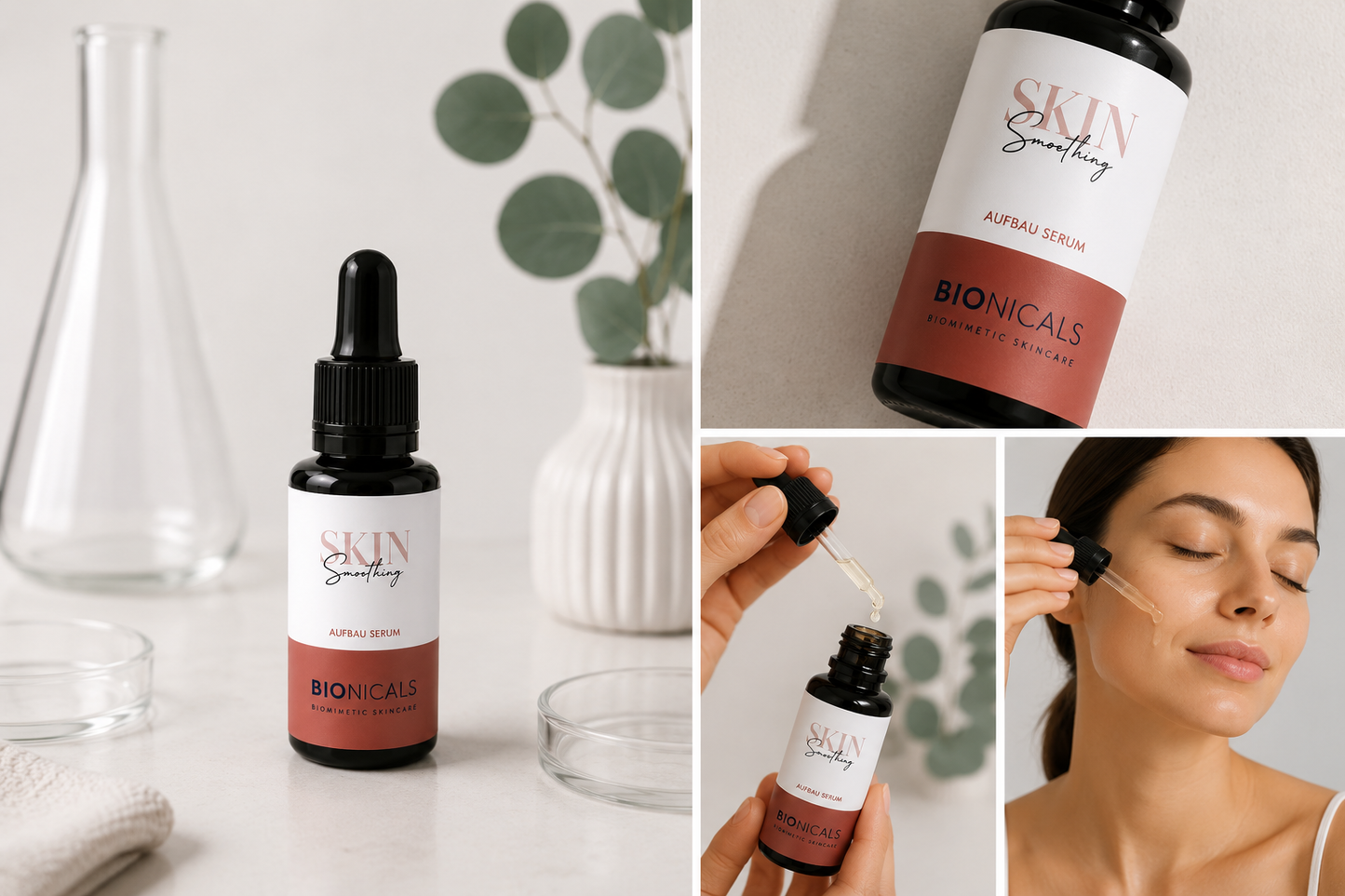 BIONICALS Skin Smoothing Serum mit Peptiden, Niacinamid und Hyaluronsäure zur Unterstützung der Hauterneuerung, für mehr Spannkraft und eine starke Hautbarriere.