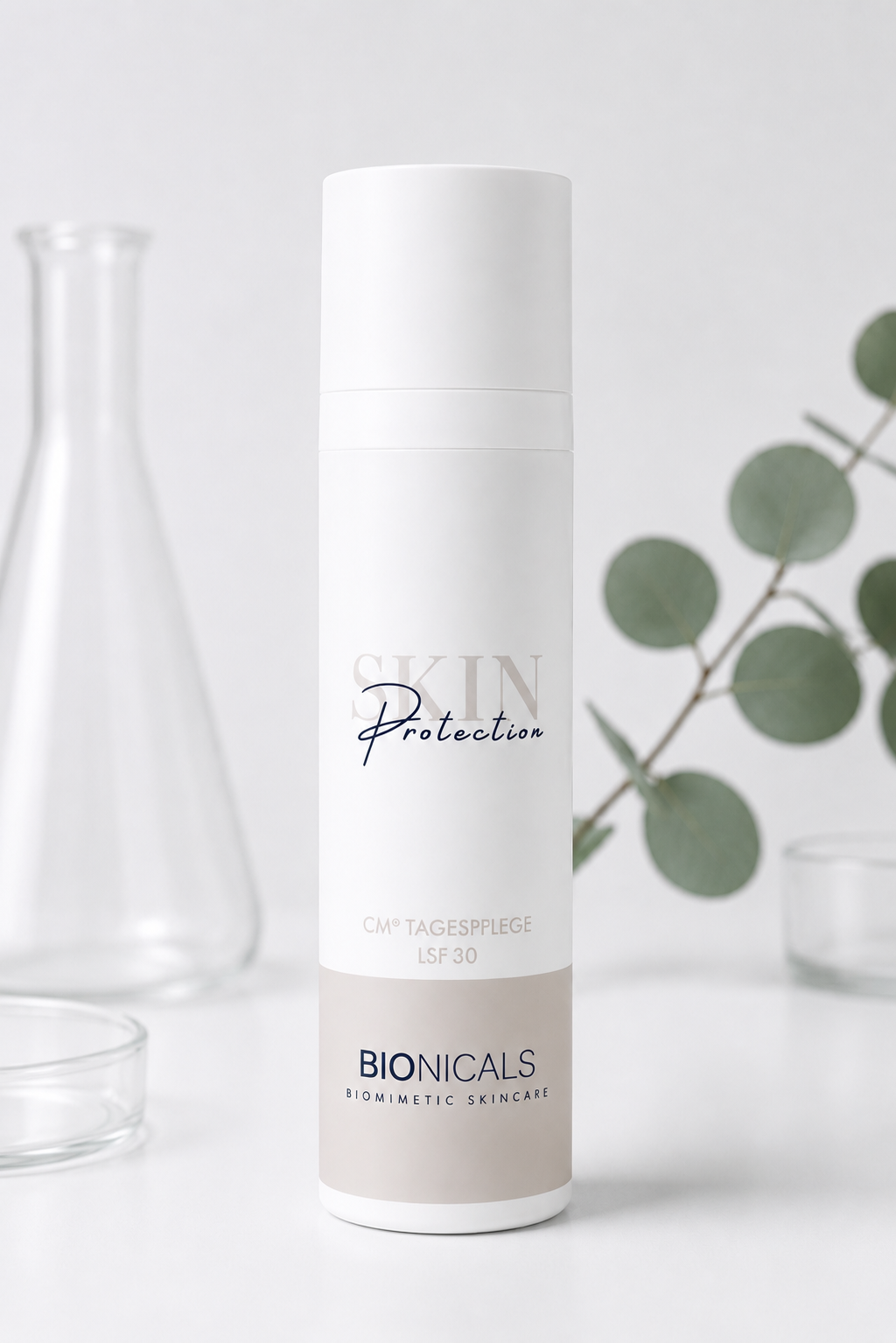 BIONICALS Skin Protection CMI° Tagespflege LSF 30 mit CMI-Technologie, Schutz vor UVA- und UVB-Strahlung, blauem Licht, freien Radikalen und Pigmentflecken für eine starke Hautbarriere.