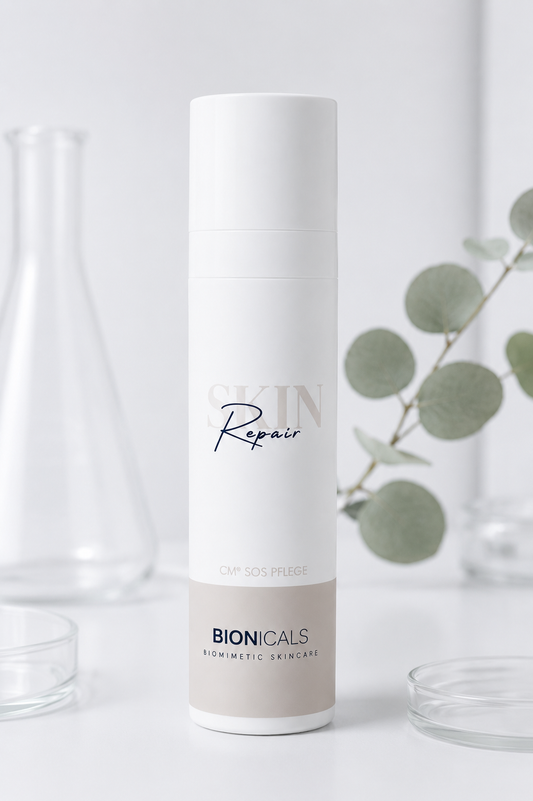 BIONICALS Skin Repair CMI° SOS Pflege mit hautidentischen Lipiden für gereizte, trockene und empfindliche Haut. Unterstützt die Regeneration der Hautbarriere und reduziert Spannungsgefühle sowie Rötungen.