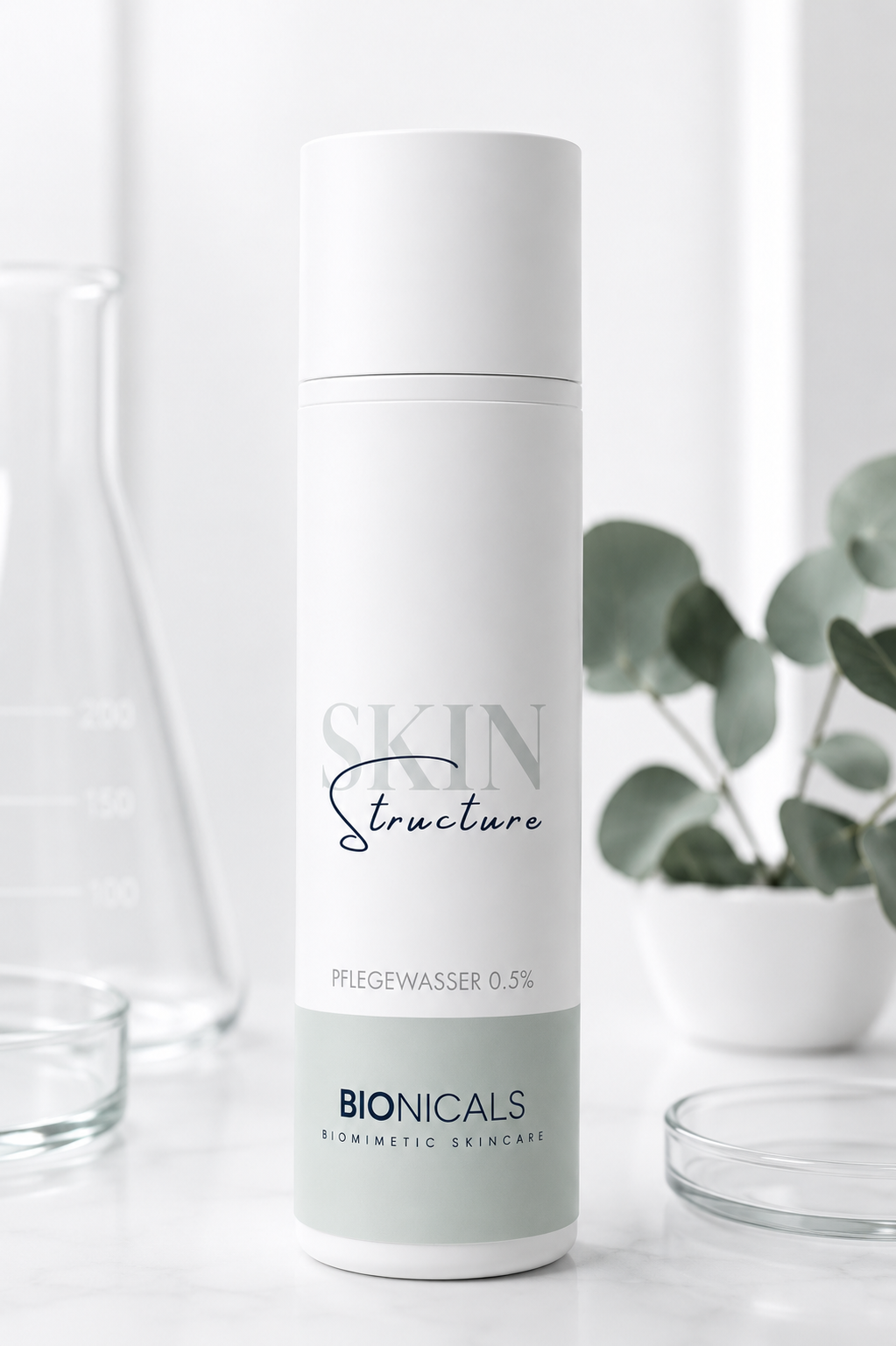 BIONICALS Skin Structure Pflegewasser mit hautfreundlichen Wirkstoffen für mehr Feuchtigkeit, eine starke Hautbarriere und die optimale Vorbereitung auf die nachfolgende Pflege.