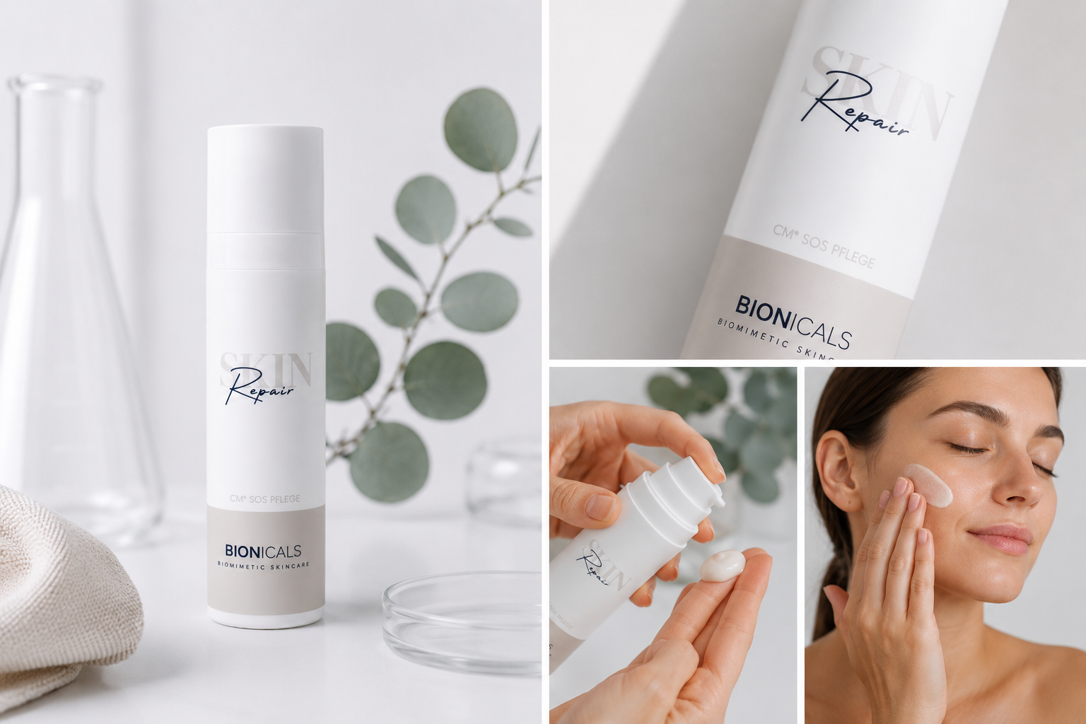 BIONICALS Skin Repair CMI° SOS Pflege mit hautidentischen Lipiden für gereizte, trockene und empfindliche Haut. Unterstützt die Regeneration der Hautbarriere und reduziert Spannungsgefühle sowie Rötungen.