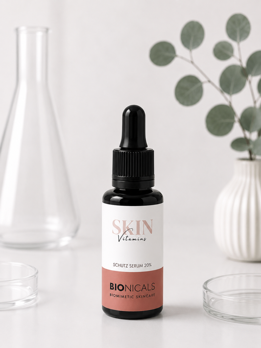 BIONICALS Vitamin Cocktail 20% Aktivserum mit Vitamin C und Ferulasäure zur Unterstützung der Hautbarriere, gegen Pigmentflecken, fahle Haut und vorzeitige Hautalterung.